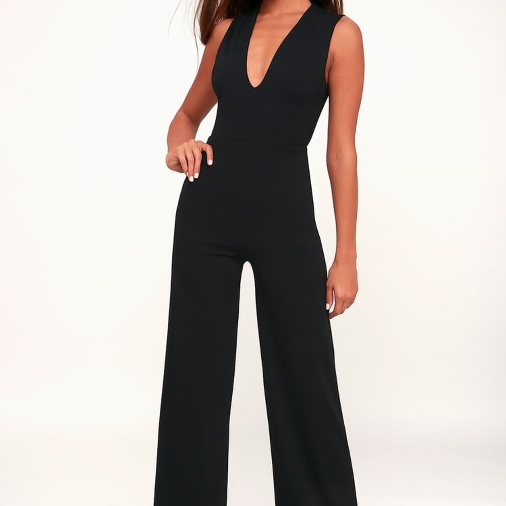 Lulus Thinking Out Loud Backless Jumpsuit